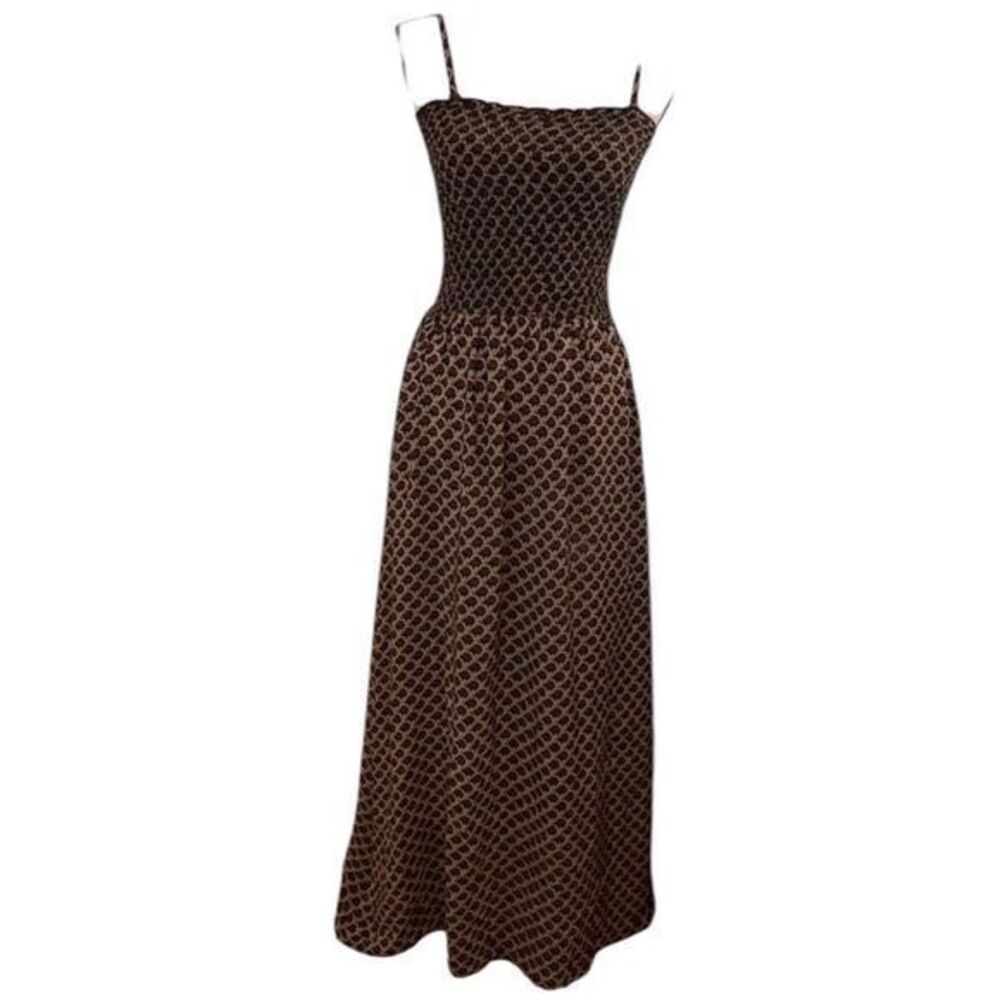 Tolani Women's Elephant Animal Printed Sleeveless Maxi Dress Size L Flowy